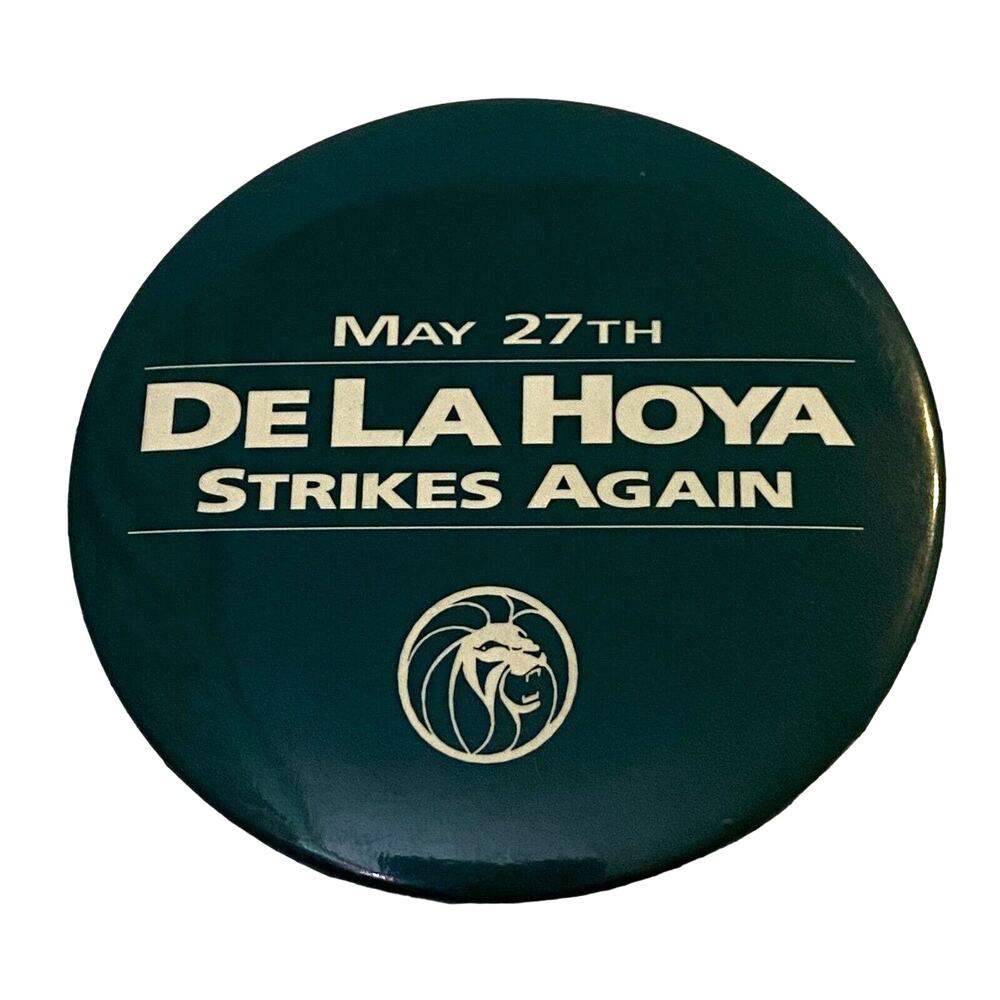 Vtg De La Hoya Button May 27 1994 Boxing Exclusive Event Promotional Pin Pinback